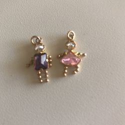 Little Boy And Girl Charms $10 For 2 Gold