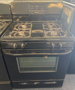 Black Frigidaire Four Burner Gas Range (3-0019)
