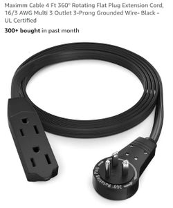 4 ft 3 outlet extension cord