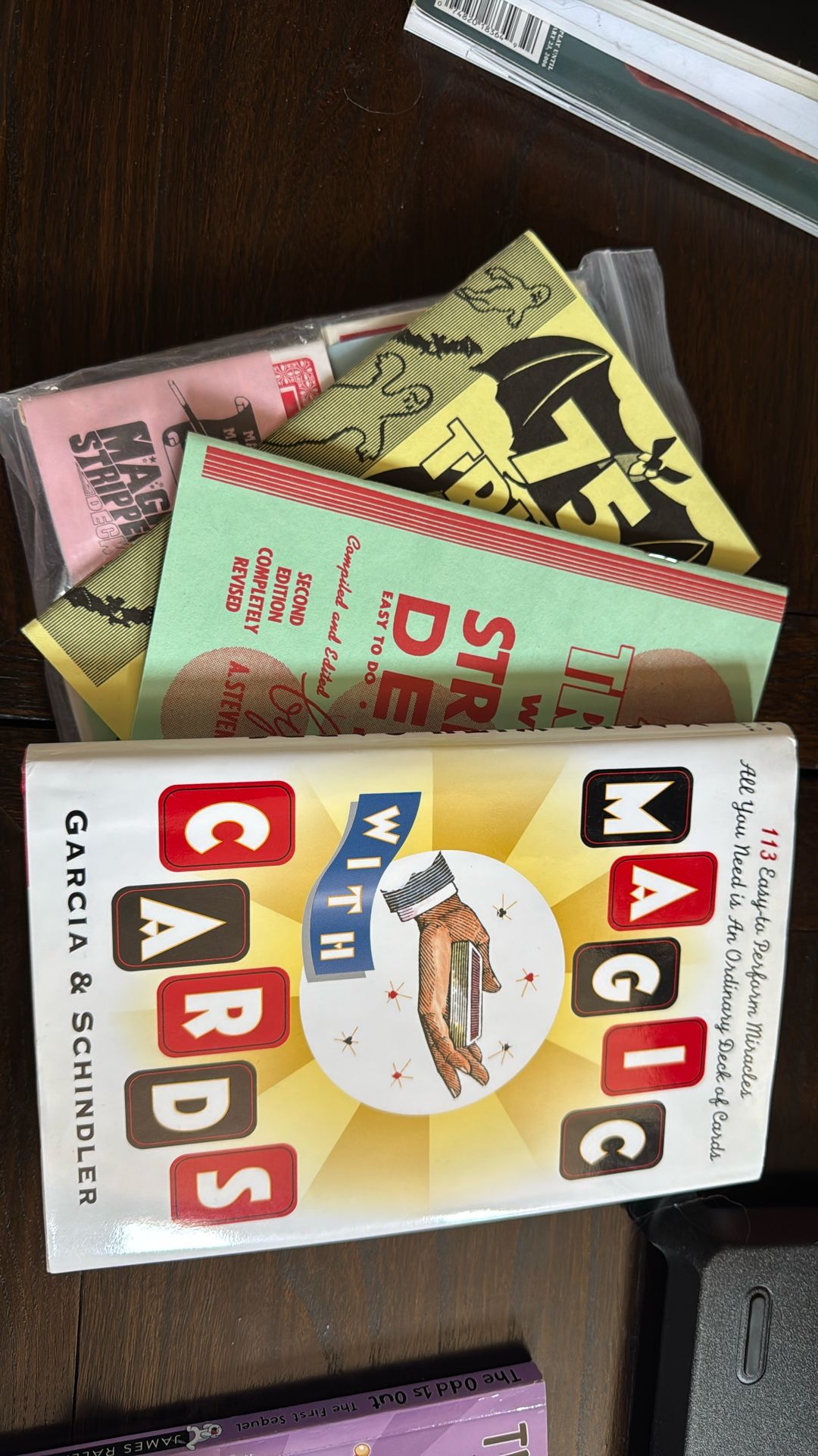 Set Of Magic Books And Cards