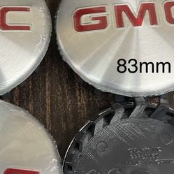 Each GMC 83mm Wheel Center Caps