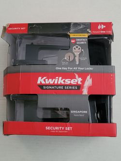 Kwikset Singapore matte Black smartkey door lock