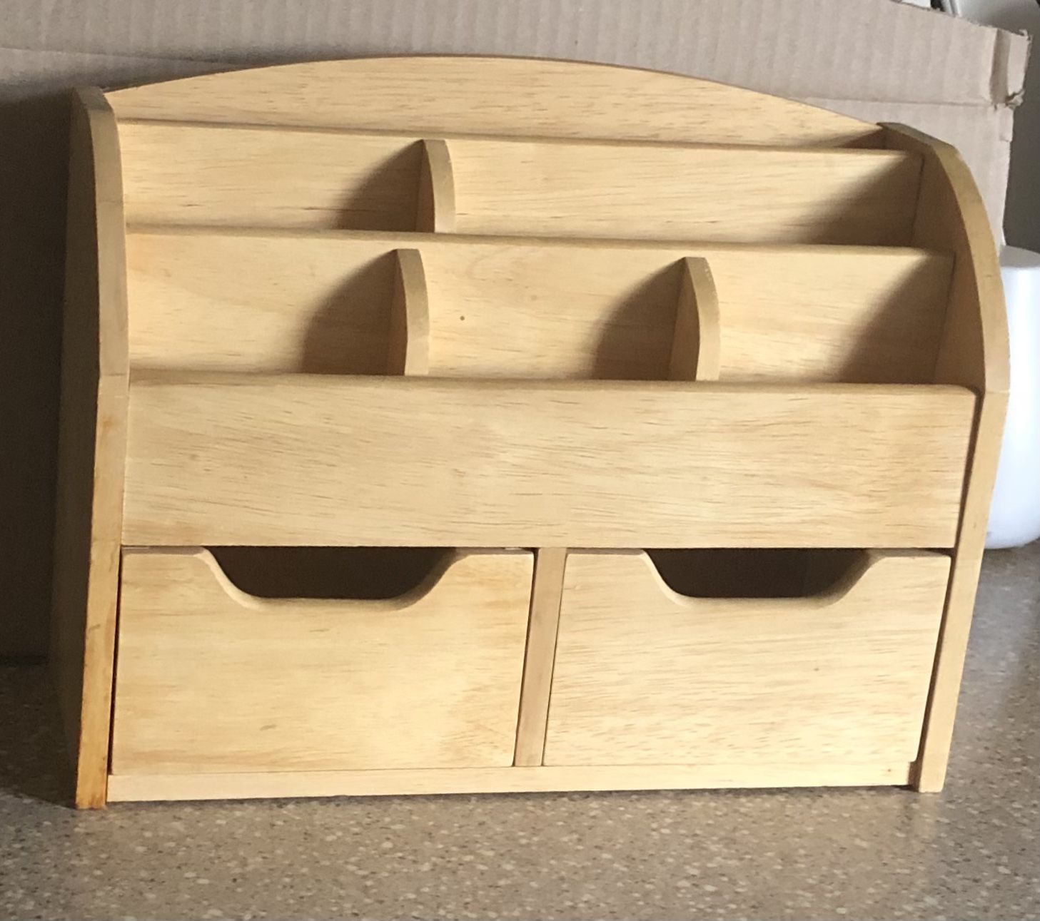 Wooden Wall/Table Letter Shelf/Rack Storage 9.75” Tall x 12.75 Wide