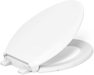 KOHLER 4636-RL-0 Cachet ReadyLatch Elongated Slow Close Toilet Seat, Soft Close, Quiet Lid
