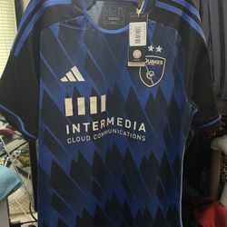 ADIDAS EARTHQUAKES JERSEY LARGE AUTHENTIC 