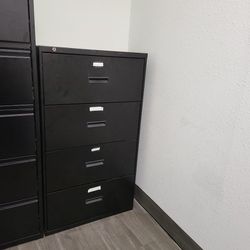 Black  Comerica File Cabinet With Key