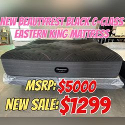 NEW BEAUTYREST BLACK C-CLASS EASTERN KING MATTRESS