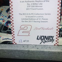 2017 Brad Keselowski 1:24 Diecast Martinsville Win Liquid Color 