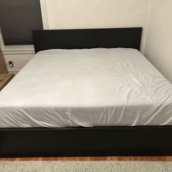 King Platform Bed Frame (IKEA Malm - black)