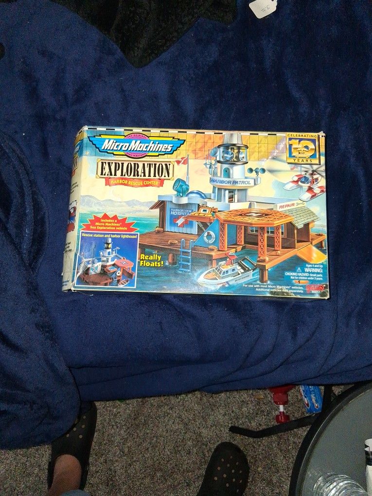1996, 10 Year Anniversary "Micro Machines Harbor Rescue Center" Apart Of The Exploration Set