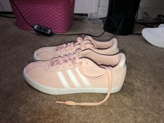 Pink white Adidas sneakers