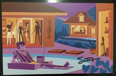 Shag Signed Promo Card For “Benedict Canyon“ – 8.5“ X 5.5“, Very Rare And Collectible, Out Of Print.