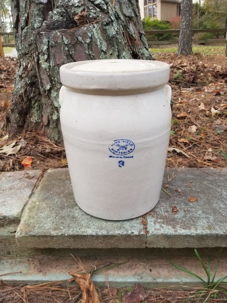 Vintage love field pottery butter churn No 3 Dallas Texas