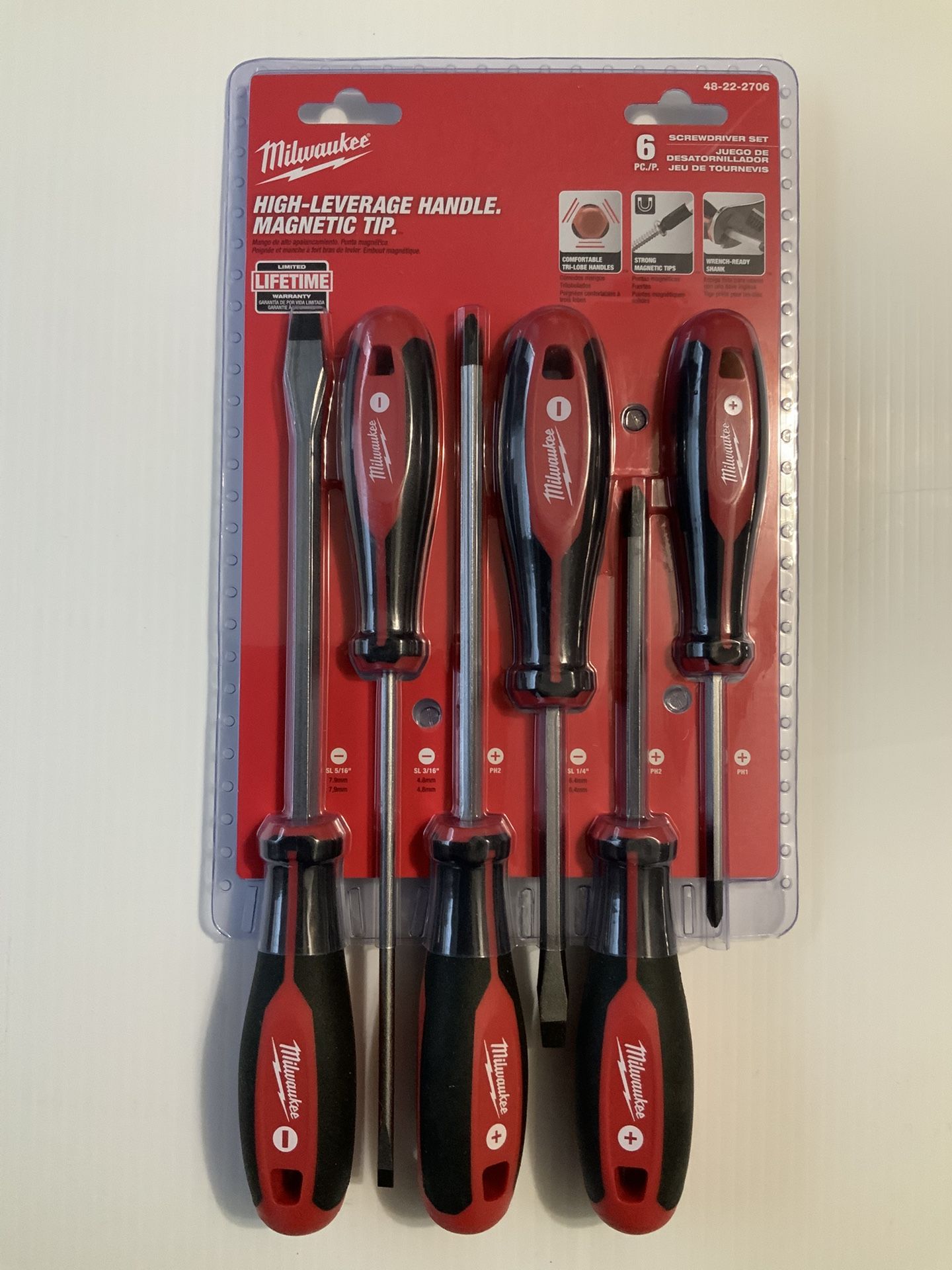 New Milwaukee 6 Piece Screwdriver Set