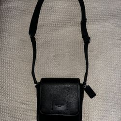 COACH Unisex Lucas Suede Crossbody Bag Black New With Tags