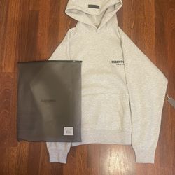 Essentials Fear Of God Light Oatmeal Hoodie Size:M