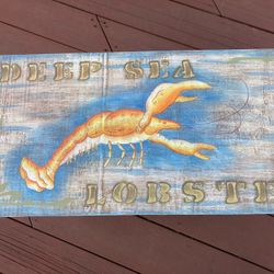Nautical Accent Table - Deep Sea Lobster