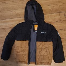 Timberland Boys' Hooded Winter Jacket Size 5