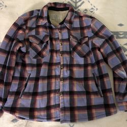 Sage Women’s Patch Pocket Plush Lined Button Up Jacket Size L