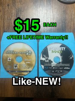 🎮 Call of Duty Modern Warfare 2 & MW3 for PS3 ($15 Each Or $25 Both) 🎮 Playstation 3