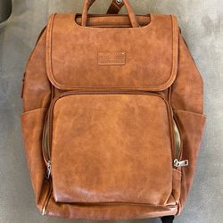Brown Leather Diaper Bag - Upper Bags