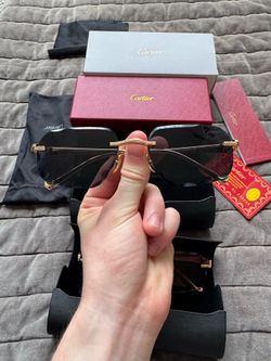 Cartier sunglasses gold frame
