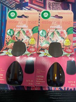 Bundle of 2 Air Wick Essential Mist Vanilla & Pink Papaya Refills New”