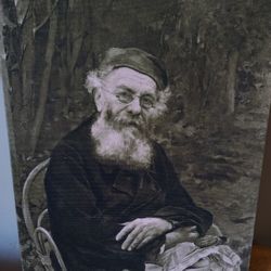 NeW  Old Man Canvas $5 Art 18"