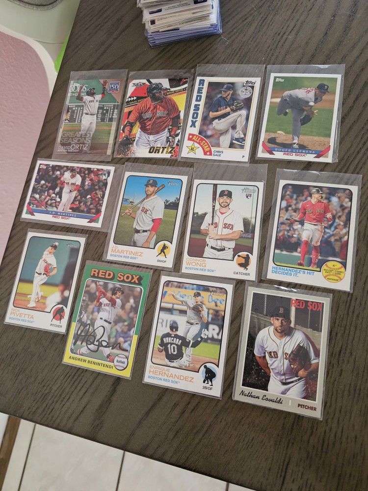 Boston Red Sox 59 Newer Baseball Cards Lot