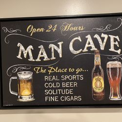 Man Cave Canvas Wall Art
