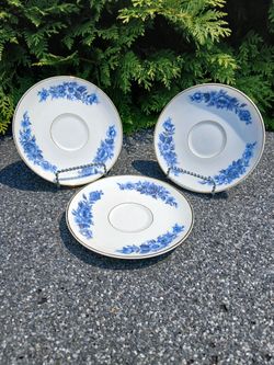 Vintage (Set of 3) Limoges CharlesAthrenfeldt France Porcelain Tea Cup Plates