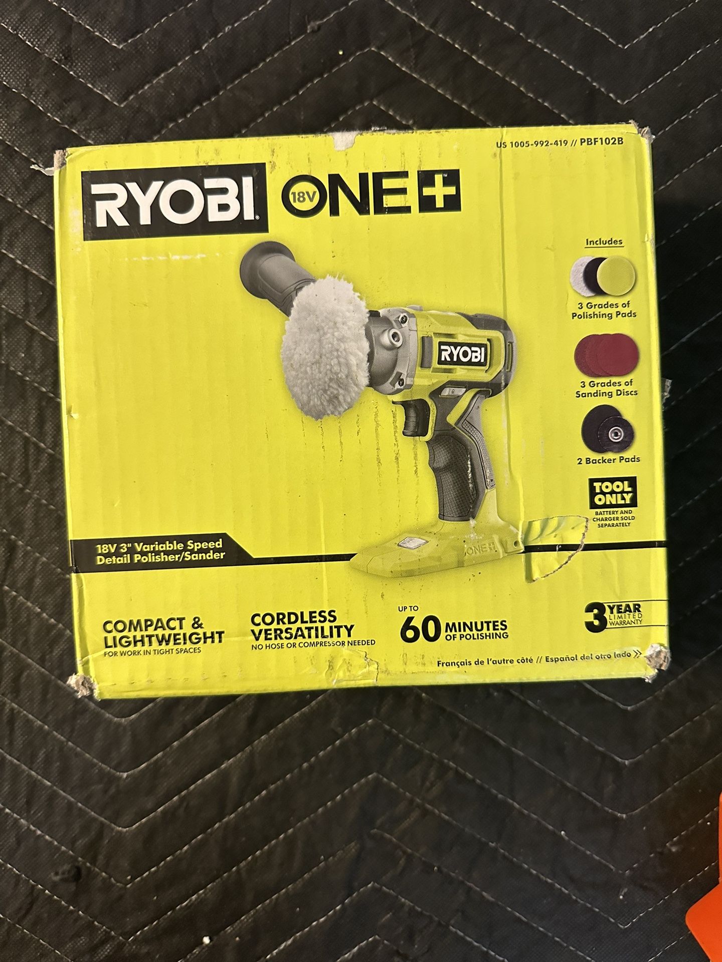 RYOBI ONE+ 18V Cordless 3 in. Variable Speed Detail Polisher/Sander (Tool Only)
