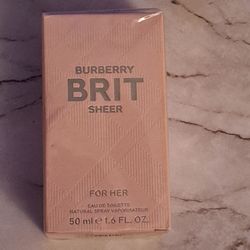 NEW & SEALED BURBERRY BRIT SHEER WOMAN'S 1.6 OZ. PERFUME SPRAY 40$