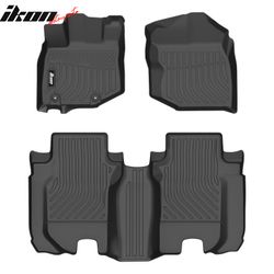 Fits 2009-2013 Honda Fit TPE All Weather Anti-Slip 3D Floor Mats Cargo Liner Carpets