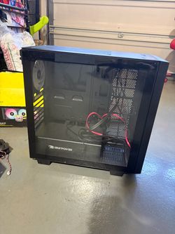 Black Tempered Glass Gaming PC Case, will throw in 2 working fans