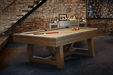 Brunswick Botanic Pool Table, Rustic Dark Brown