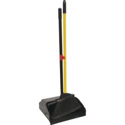 Renown Lobby Dust Pan And Broom Combo, 11 In., Black. New