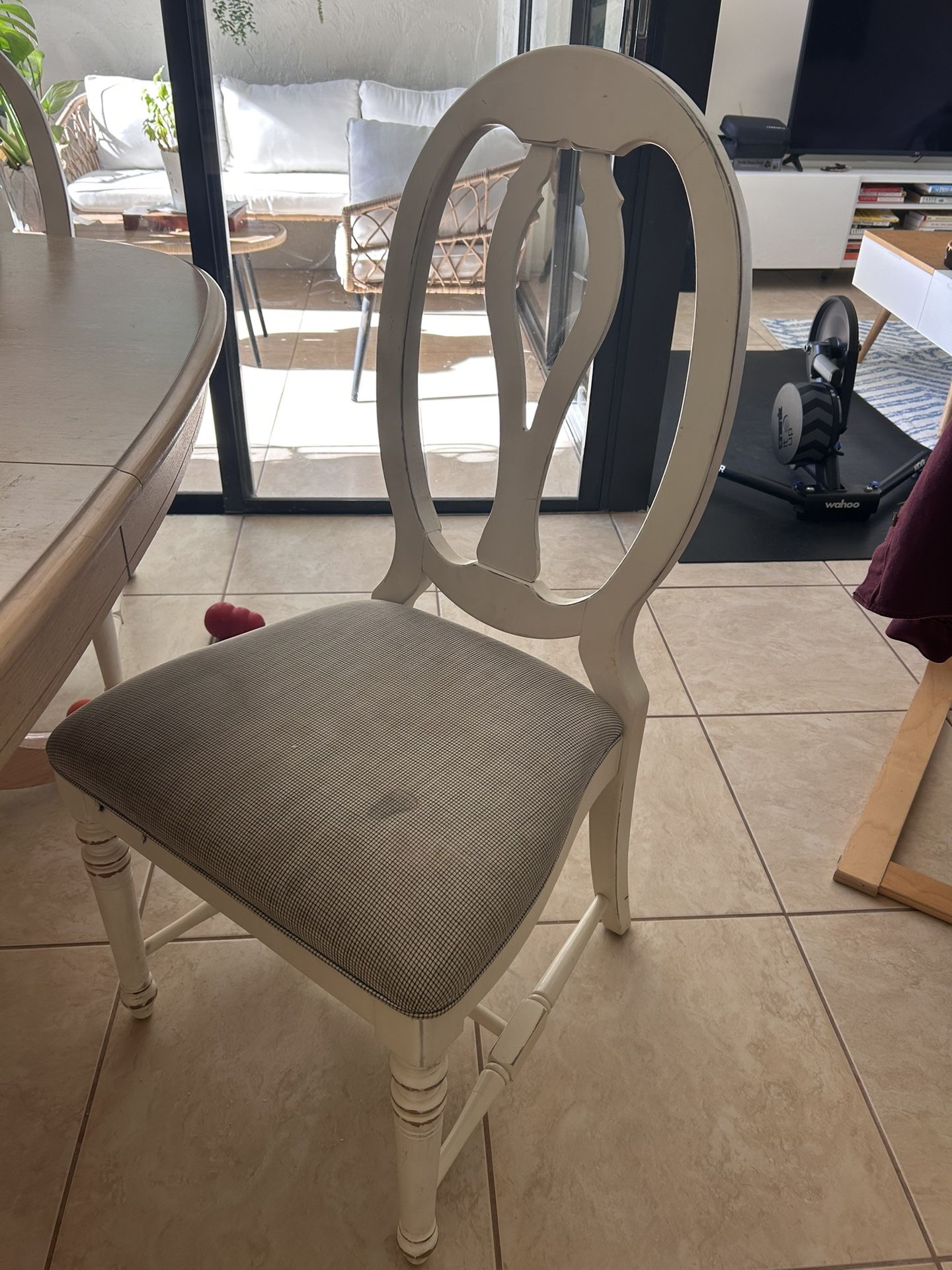 Farm Style White Wood Chairs 6