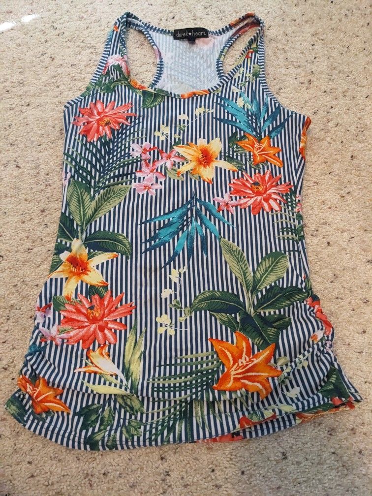 Derek Heart Floral Tank Top
