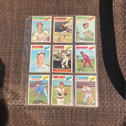 1977 Topps Baseball Card 9 Card Lot Firm Only $2 For All 9 Cards With Stars From The Era 