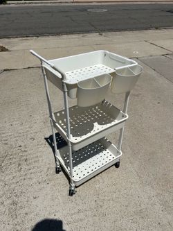 Bathroom cart with wheels