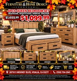 4PCS Queen Bedroom Set