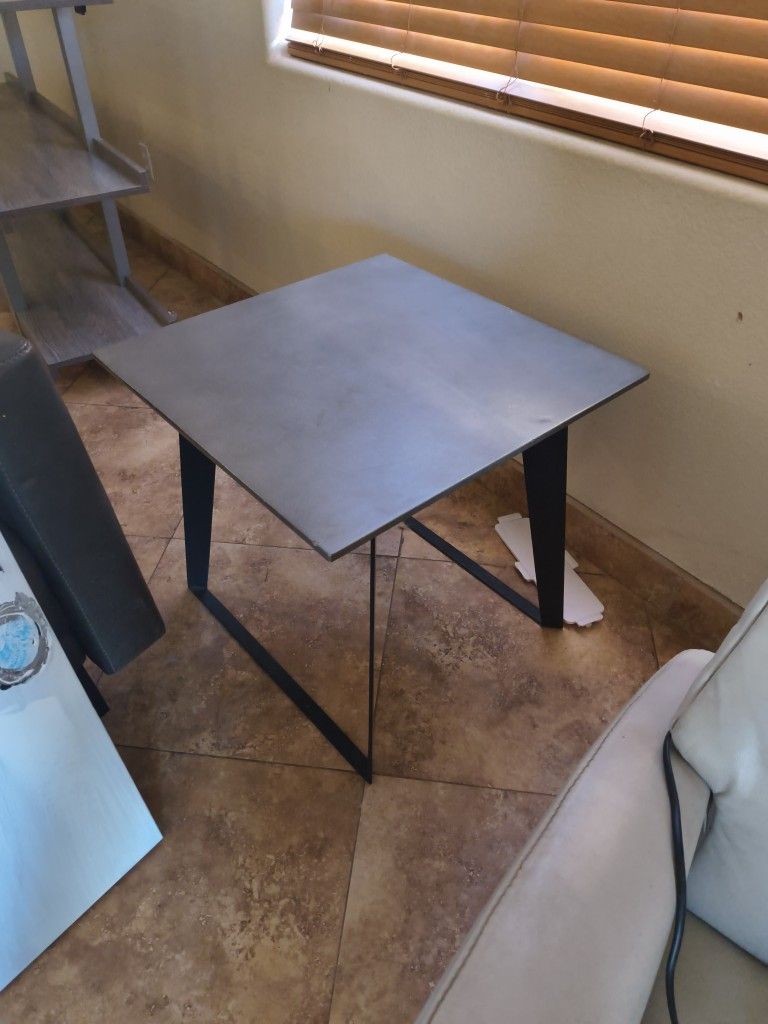 Two End Tables Gray And Black