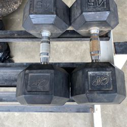 Pair Of 45lb Dumbbells $90