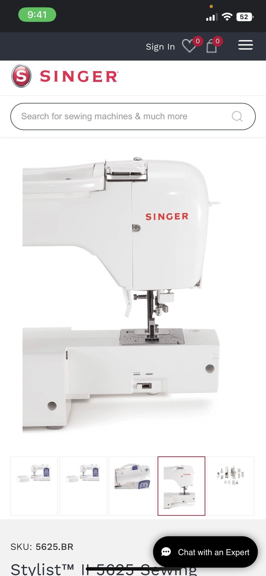 Brand New Singer Stylist ll 5625 Sewing Machine