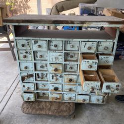 Antique Work Cabinet 