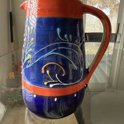 Hand Painted Ceramic Jar 