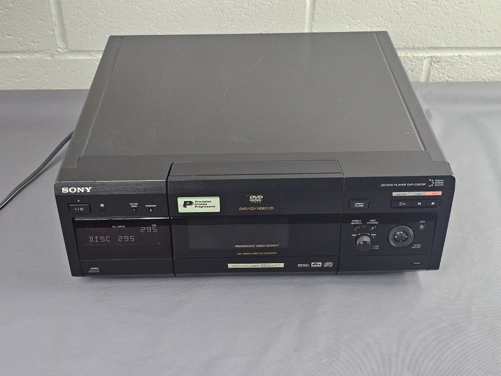 Sony CD/DVD Player DVP-CX875P 300+1 Disc Changer Progressive Scan 1280×720