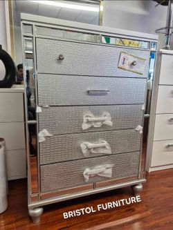 🏆 Chest (cajonera), Silver Color, 5 Drawers, New in the Box.