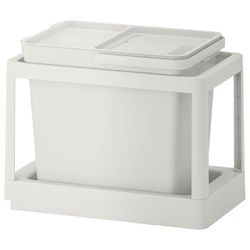 2 IKEA Hallbar Trash Bins and 2 Pull-Out Frames